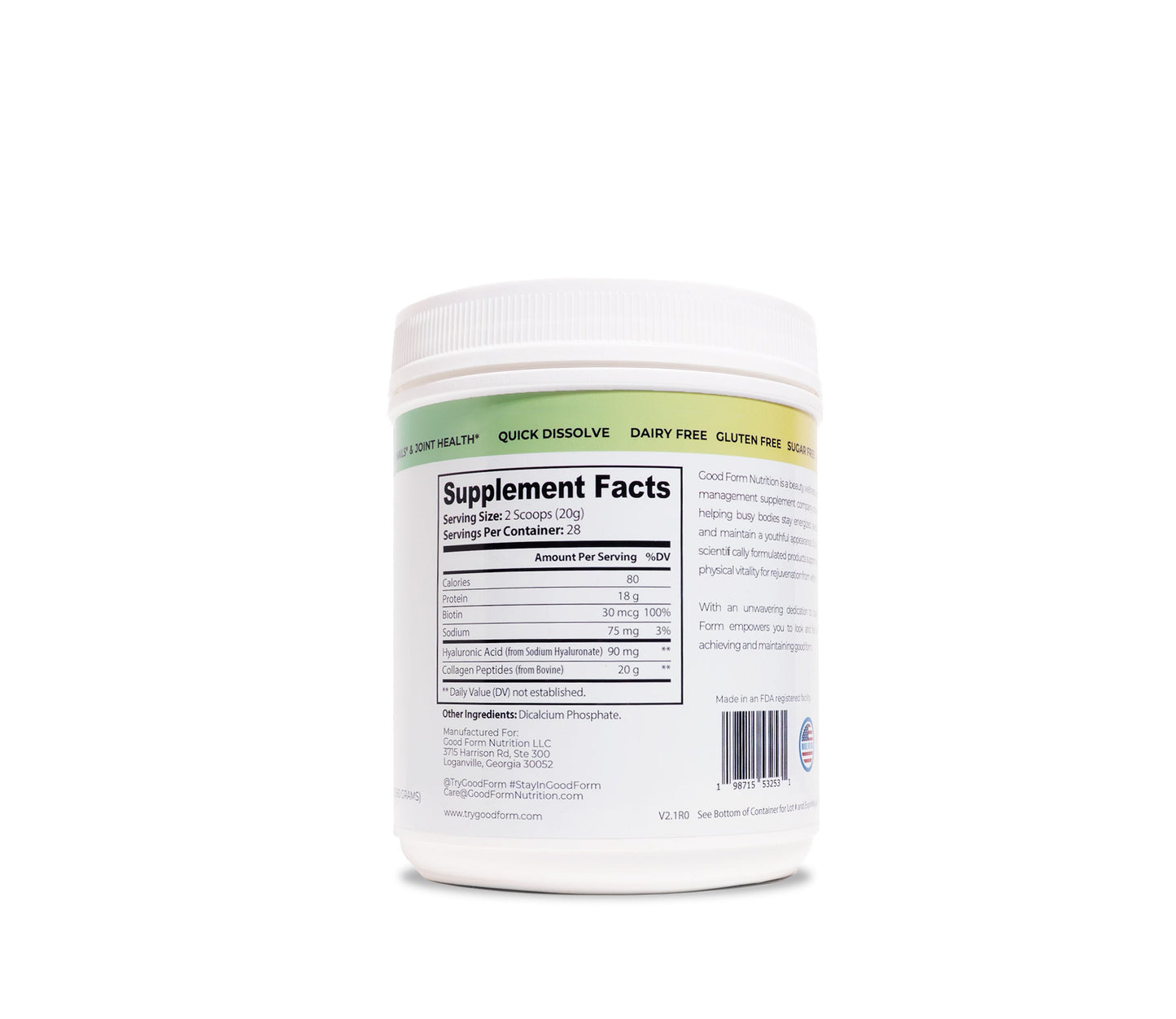 Collagen Peptides with Hyaluronic Acid & Biotin